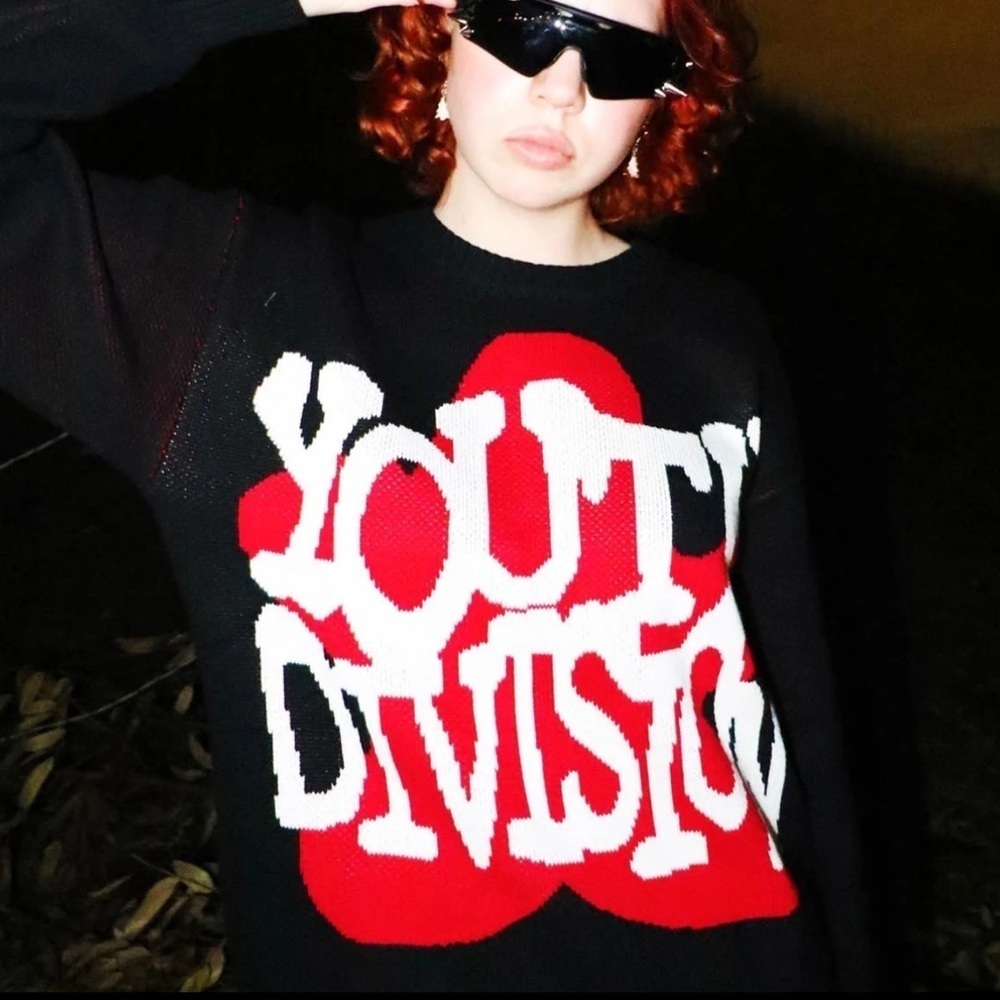 NWOT Divide The Youth “Youth Division” Knitted Sweater